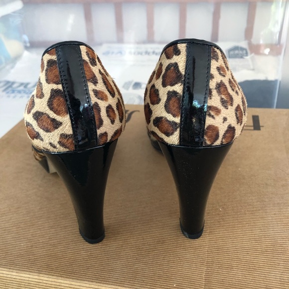 Massimo Baldi NWOT animal print open toe pump - Picture 4 of 8
